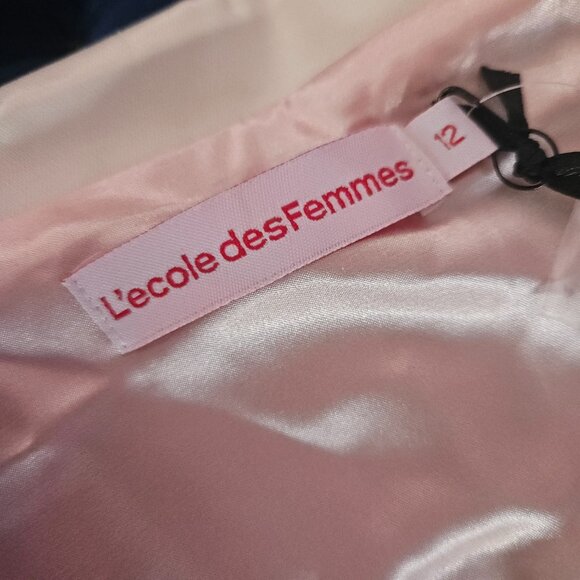 L'Ecole des Femmes Secretaire Silk Crepe Dress - Picture 3 of 5